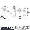 Bristan Clio Bath Filler Tap Dimensions